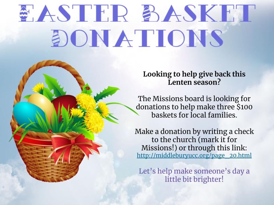 Spring mission projects kick off - Middlebury Congregational Church